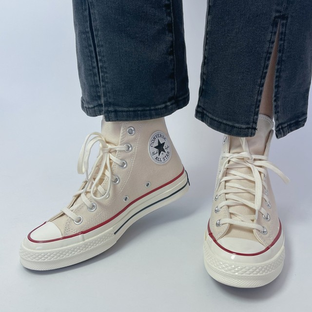 Converse Converse 1970s Samsung standard rice white high and low canvas shoes women's 162053c162062