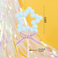 Пентагон бархатный шариковой шарик -шар -в карте светло -синий 1