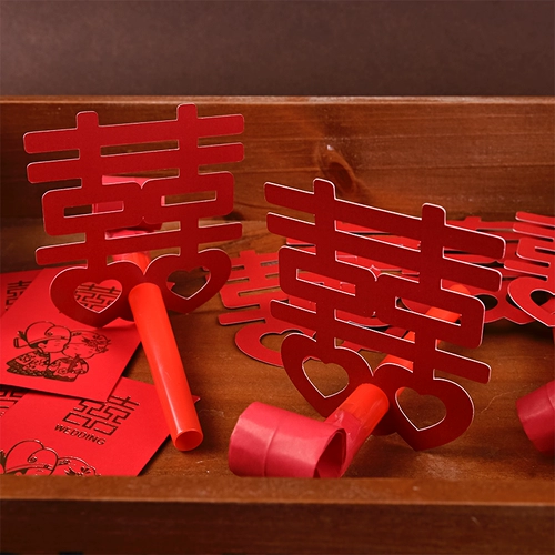 Китайский стиль китайский стиль красный двойной двойной счастливый дракон свадебная атмосфера, чтобы помочь свадебному свистке свадебной свадьбы