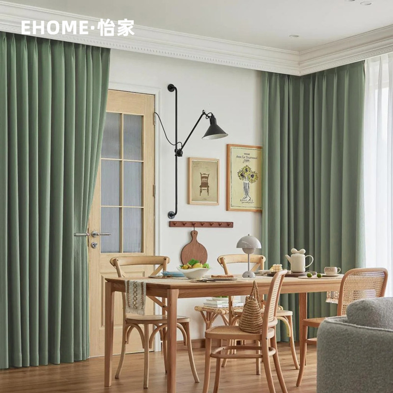 Curtains custom all-shading 2023 new Shoxingko bridge cotton linen heat insulation living room main bedroom floating window balcony yarn curtain-Taobao