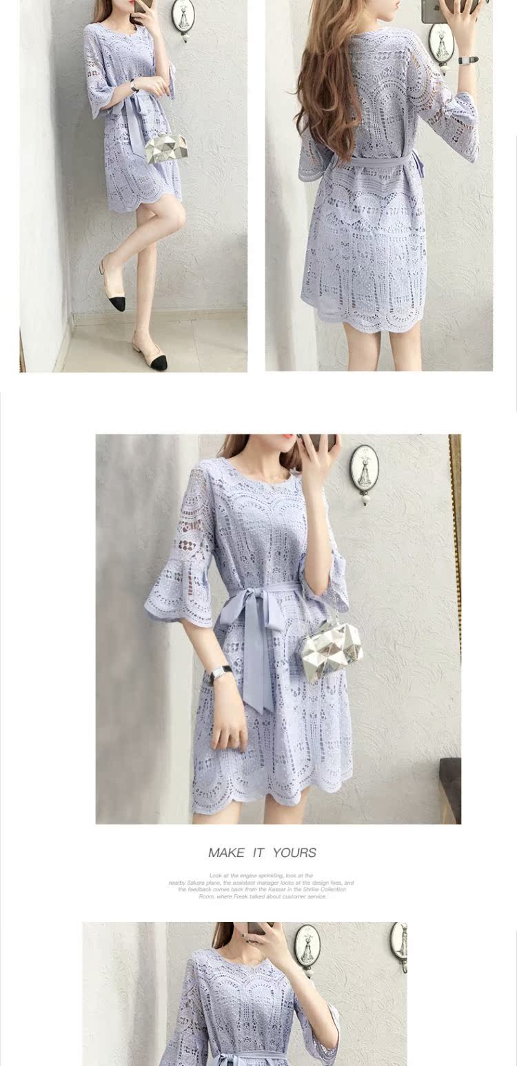 Đầm dự tiệc rất cổ tích Pháp 2019 hè thời trang nữ tính khí mới - Váy eo cao 	mẫu váy eo đẹp	