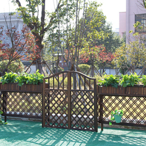 Fence Yard Outdoor Garden Fence Real Wood Door Courtyard Fence Double Open Door Small Vegetable Garden Grid Guard Rail decorated door
