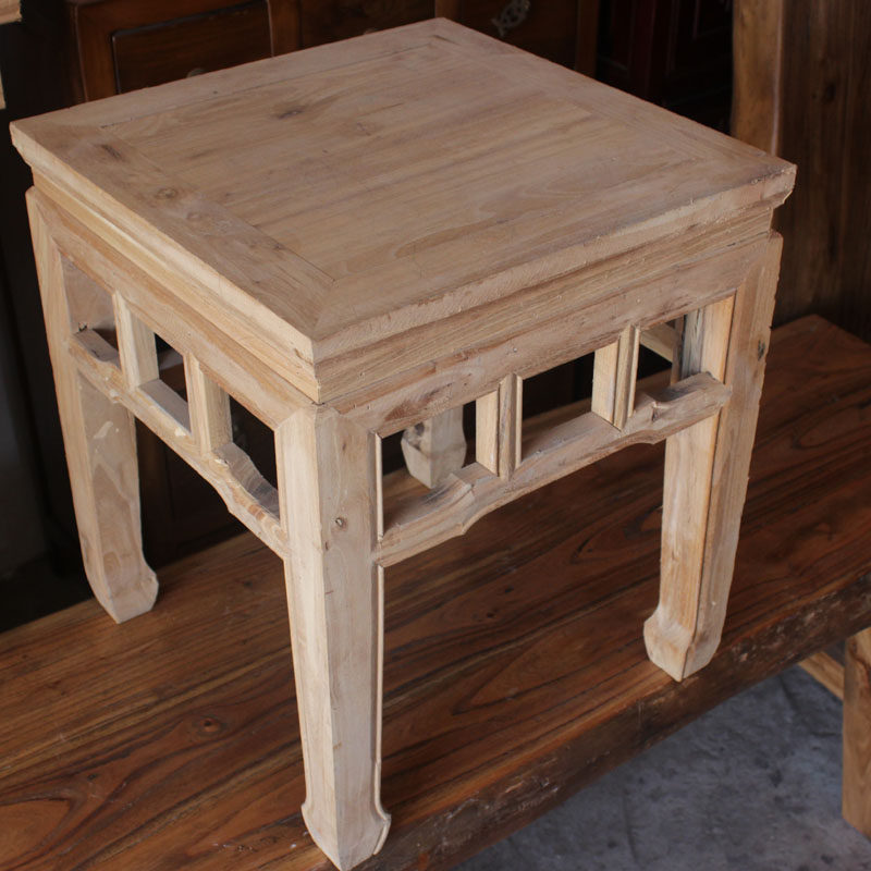 Spot sales leisure small stool square stool square stool solid wood old elm can be customized