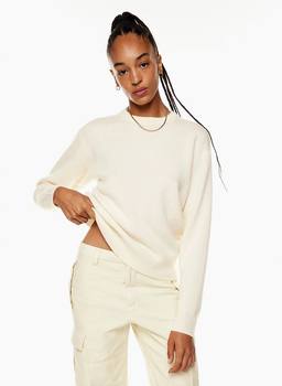 Tna crew neck wool and cashmere blend sweater