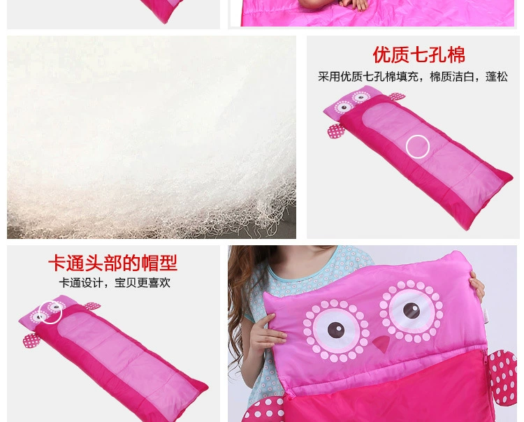 Túi ngủ hoạt hình dày ngoài trời chống đá cho trẻ em siêu dễ thương cho bé nghỉ trưa ấm áp túi ngủ phong bì mùa xuân và mùa thu chống đá túi ngủ cho be 1 tuổi túi ngủ van phong