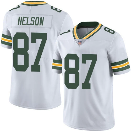 NFL Football Jersey đóng gói Green Bay đóng gói 87 NELSON II huyền thoại thêu Jersey Rugby và bóng bầu dục