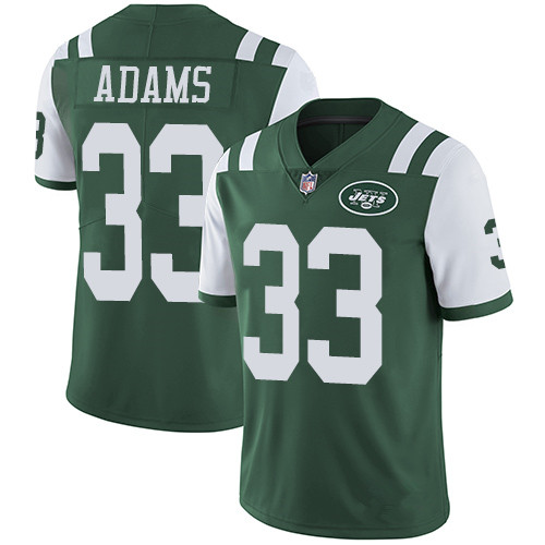 NFL Football Jersey New York Máy bay phản lực số 33 JETS ADAMS Thế hệ thứ hai huyền thoại thêu Jersey găng tay chơi bóng bầu dục