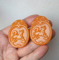 Natural topaz zodiac dog jade pendant yellow dragon jade dog pendant topaz dog pendant jade dog neck ornament jade dog pendant