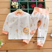 Bộ đồ lót cotton cho bé Bộ quần lửng cạp cao hở eo open Quần bụng không có xương mùa thu