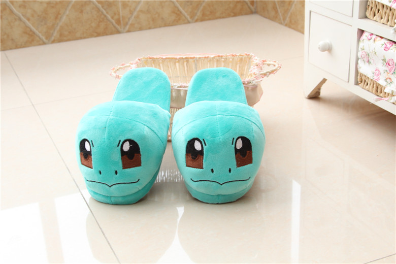 Sáng tạo Pokemon Pokemon Bear Cotton Twisted Kaqiu Dahuang Duck Bao gồm tất cả sang trọng Cặp đôi dép bông dép bitis nữ