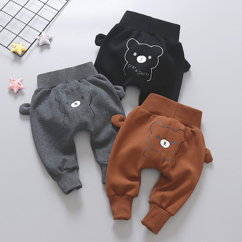Baby Autumn Winter Pants 2021 New Winter Clothing Boy Garnter Large PP Female Baby Long Pants Children Foreign Palate Dress