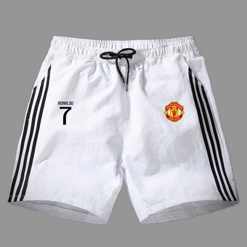 New Men's No. 7 Champions League Manchester United Shorts, Breathable and Quick-Drying Football Sports Shorts, Running Fitness Shorts
