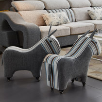 Creative lightweight shoe change shoes Sofa low stool pedal Baby adult living room Household cloth toy Roller skating pony