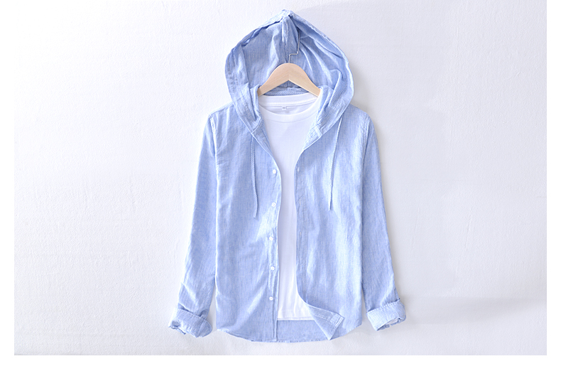 Áo khoác lửng mùa hè nam mỏng phần áo len trùm đầu với áo trùm đầu bằng vải cotton dài tay áo chống nắng quần áo - Áo khoác đôi áo thun unisex