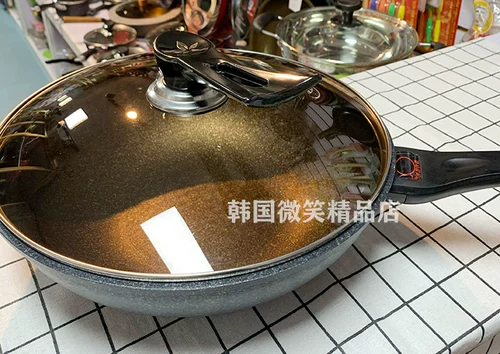Корейская пшеничная рисовая камень -наполненный горшок, импортированный подлинный дым без масляного дыма, большая ложка 30 см газ, газ, термическая электромагнитная плита Универсальная