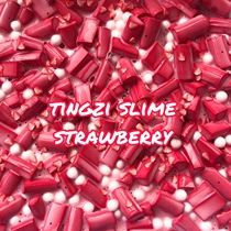(Strawberry sweet juice grilled fairy grass )Fairy voice massage feel cheese glue slime Want to eat slime