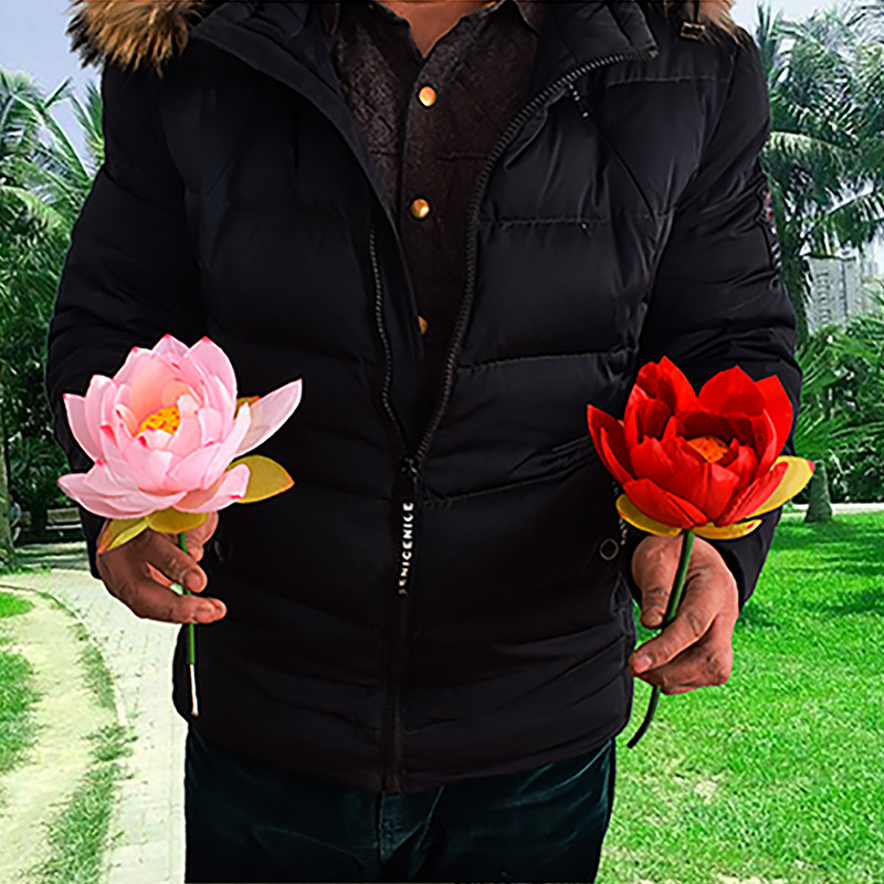 Dance props simulation Lotus Hua Kindergarten Six performances background with flower simulation lotus hand with flower art