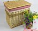 hộp vải đựng đồ Không đan dây tre đan wicker lưu trữ hộp nhà hoàn thiện dụng cụ lưu trữ hộp bẩn quần áo giỏ giỏ hộp nhựa nắp thiếc