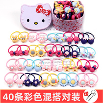 Leather band hair cord children rubber band does not hurt hair baby Hairband girl tie hair headgear hair accessories girl girl