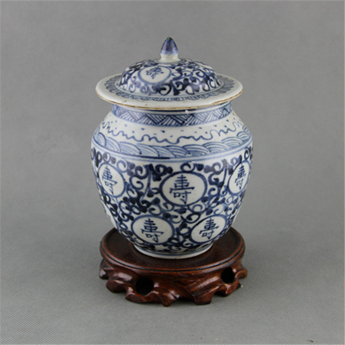 Ming Whole Handmade Green Flowers Sushi Tea Leaves Jar of Jingdezhen to make old imitation ancient porcelain old stock Old and old stock