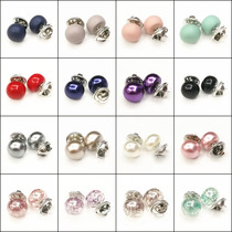 Shirt chest buckle needle anti-glare button seam-free invisible small brooch female neckline simple and wild small fragrant button