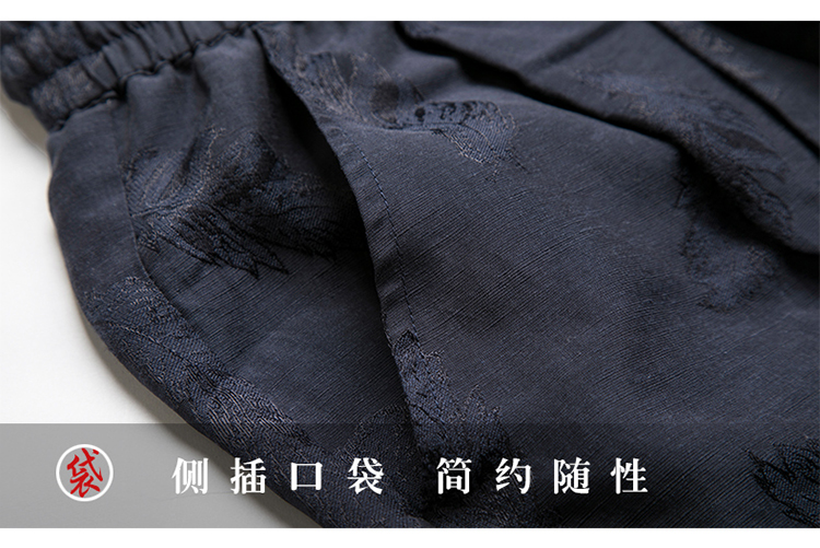 Mùa hè Trung Quốc phong cách cotton và vải lanh thường quần lỏng quần thẳng quần lanh nam quần siêu mỏng quần nam vải lanh - Crop Jeans quần áo nam