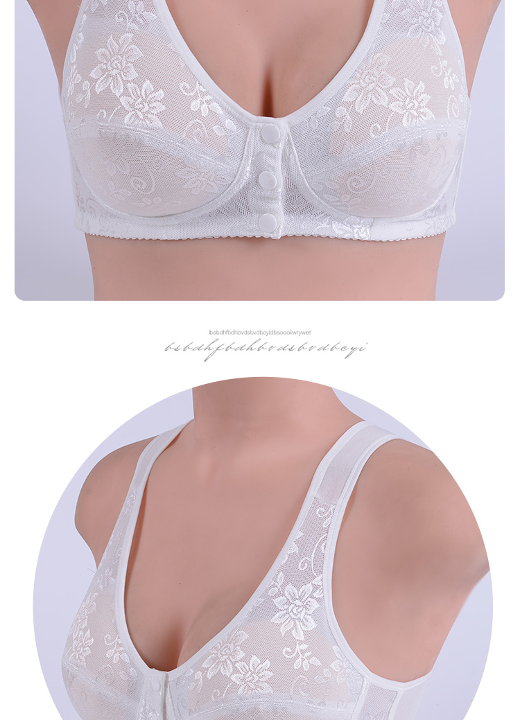 Áo lót mẹ kiểu vest khóa trước cỡ lớn không có vòng thép áo ngực nữ trung niên hỗ trợ áo thun cotton mỏng mùa hè quần lót nữ dành cho tuổi 20