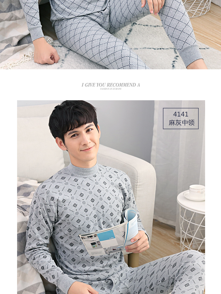 Qiuyi Qiuku Bộ đồ lót cotton mỏng dành cho người trung niên đồ bộ cho người 60 tuổi