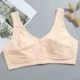 Đồ lót nữ trung niên và cao tuổi cỡ lớn không có vòng thép mỏng kiểu vest cotton lót trước khóa vạn năng