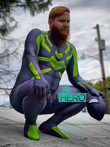 Anime spider stealth suit Big Time Cosplay costume Male hero one-piece tights