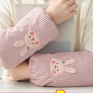 Thickened Office Protective Cuffs, Anti-Dirt, Anti-Stain, Wear-Resistant, Cute, Long Corduroy Sleeves for Students, Chil