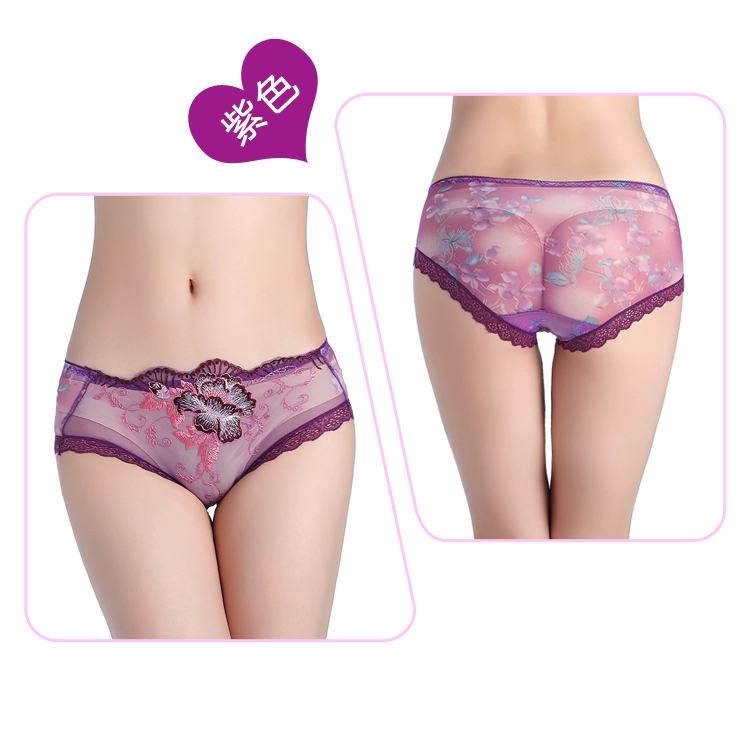 Đồ lót nữ bốn hộp quà gợi cảm thắt lưng thấp thoải mái bằng vải cotton underwear Đồ lót thêu năm nay mẫu quần sịp nam đẹp