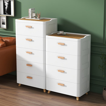 Thickened drawer storage cabinet living room cabinet multi-layer household japanese bedroom bedside table clip storage cabinet