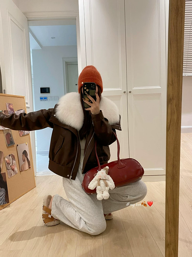 Winter velvet suede jacket, goose down, style
