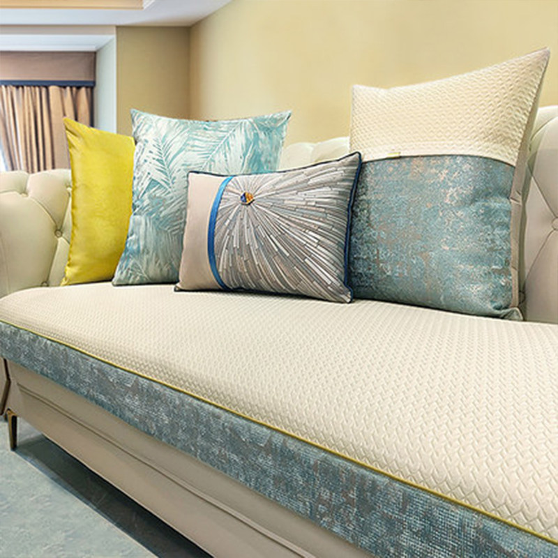 Nordic sofa mat set to make light extravagant modern high-end Four Seasons universal minimalist anti-slip real leather sofa cover inwind