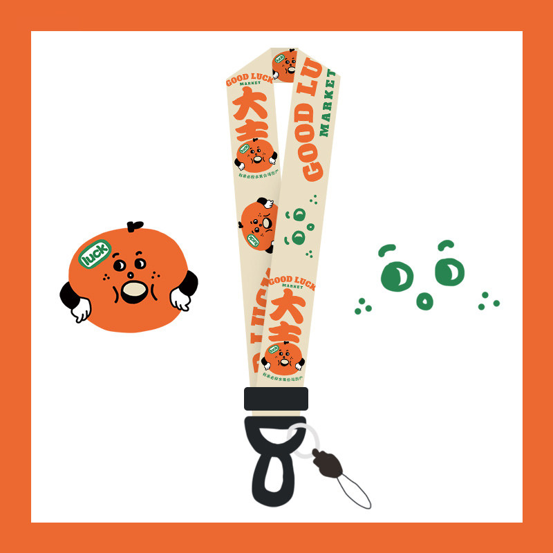 Original cute big gie phone hanging neck hanging rope chest card key buckle detachable long version short hanging rope bag hanging decoration