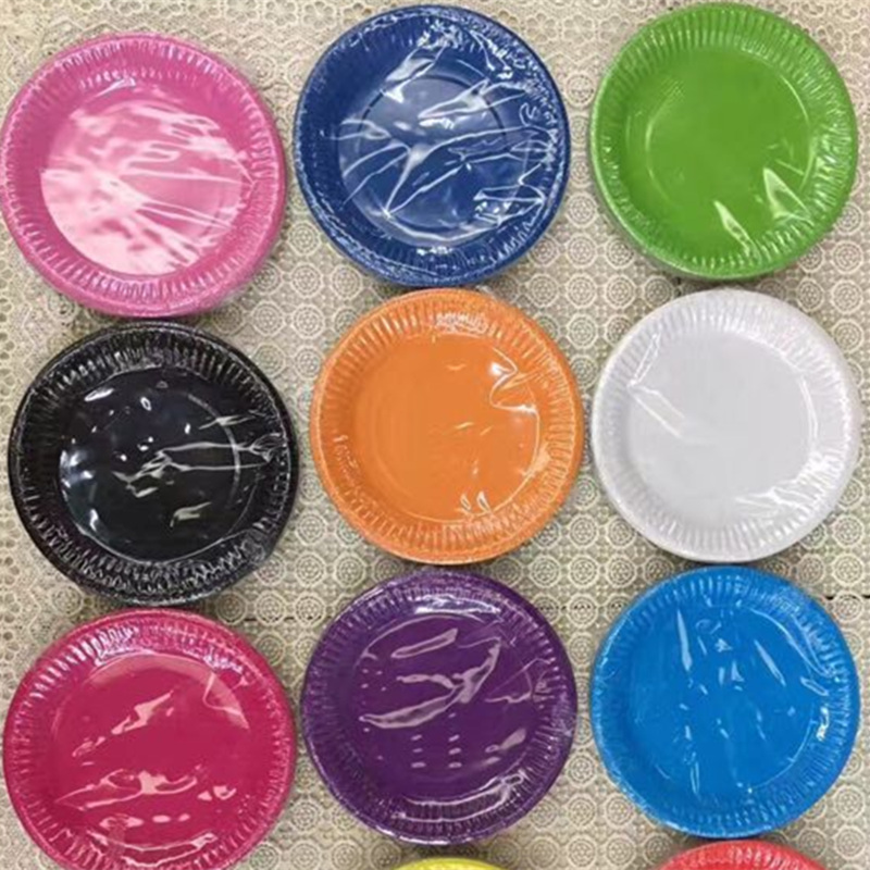 Creative Kindergarten Handmade Color Paper Plate Medium 18cm Color 7inch Color Paper Plate 10Pcs/Pack