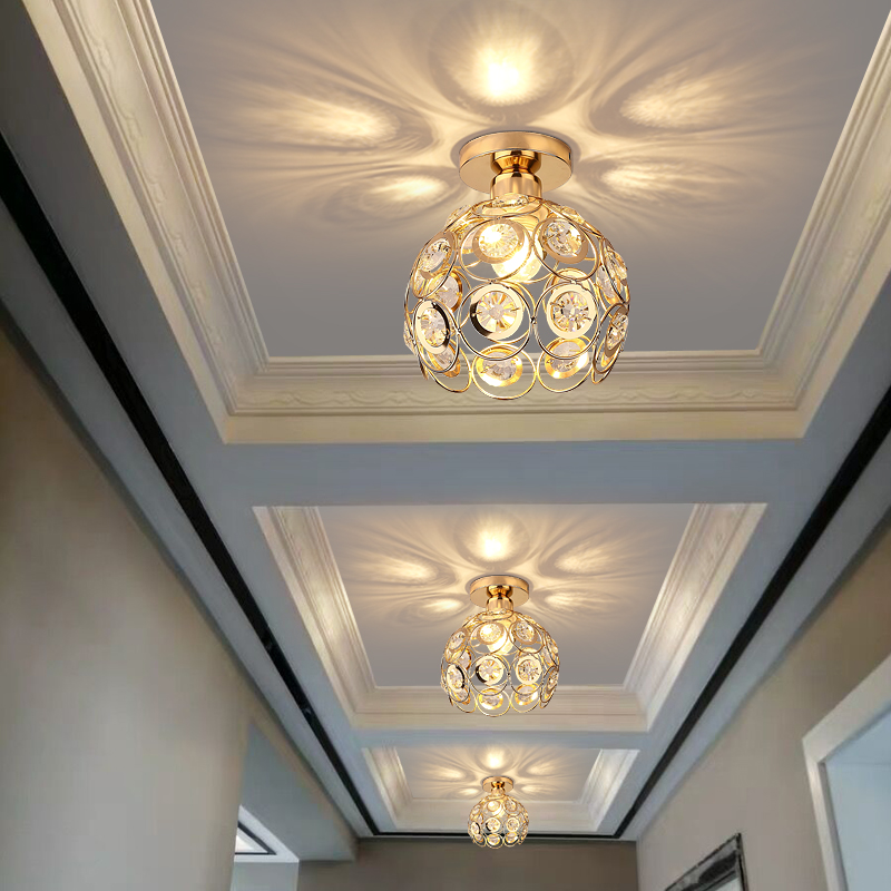 Simple modern corridor lamp aisle lamp living room entrance lamp solar lamp LED Crystal creative personality Downlight