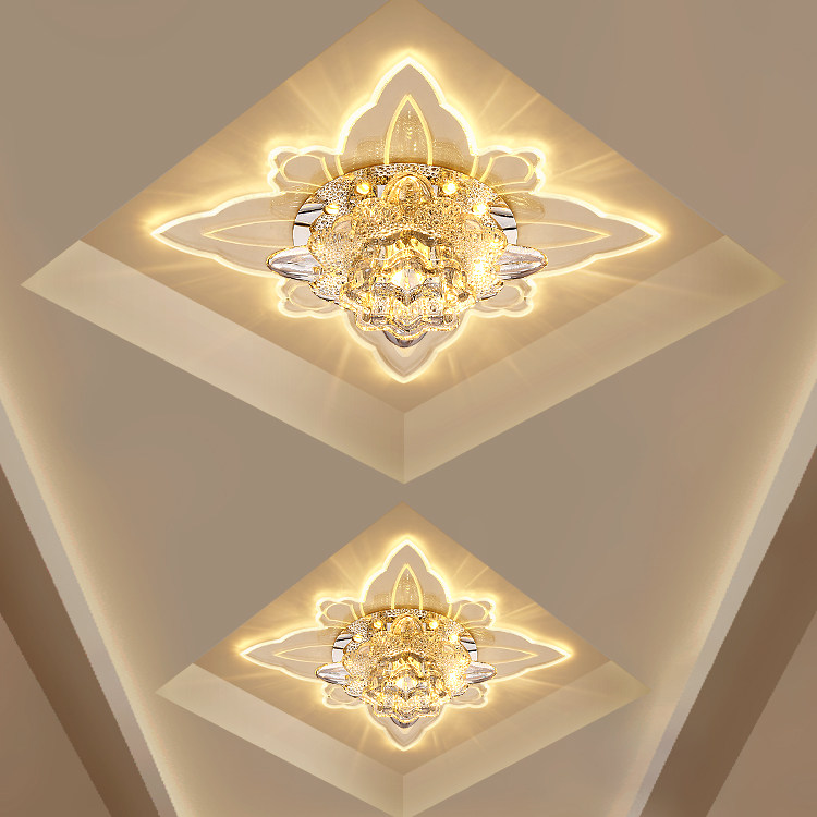 Modern simple living room spotlights led corridor crystal lights corridor lights porch lights downlights creative entrance hall lights