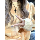 Демисезонный ретро трикотажный свитер подходит для мужчин и женщин для отдыха для влюбленных