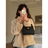 Цепь, небольшая сумка, портативная сумка через плечо, в корейском стиле, в стиле Шанель