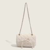 Сумка подмышку с бантиком, сумка через плечо, универсальная сумка на одно плечо, цепь, премиум класс, на цепочке