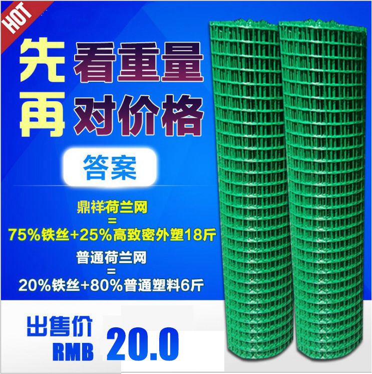 Dutch mesh Hard plastic barbed wire fence Breeding mesh Chicken mesh fence Iron mesh fence Wire mesh protective mesh Outdoor