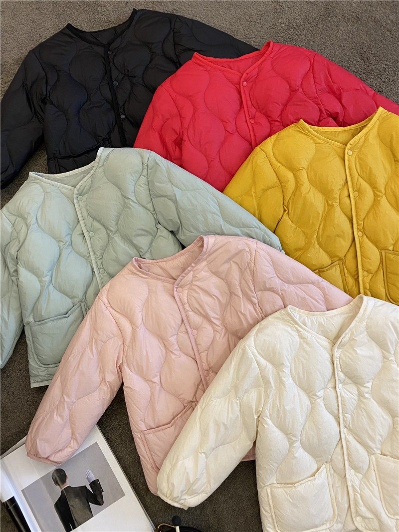 IN BLUE 90 White Duck Down Factory Benefits Boys and Girls Quilted Lightweight Warm Down Jacket