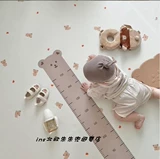 Мультяшный холст для рисования, детская наклейка на стену, детский ростомер, с медвежатами