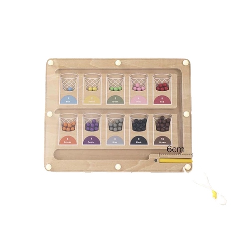 Детская магнитная баскетбольная ручка, магнитные детские бусины, деревянная игрушка для тренировок, концентрация внимания