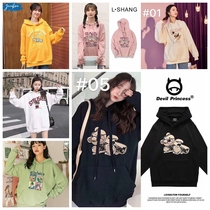 Female Clothing Wholesale Manufacturer Direct Marketing Autumn Winter Korean Edition Womens Clothing in Long Lian Clothing Printed Thickened and Flannel Clothing
