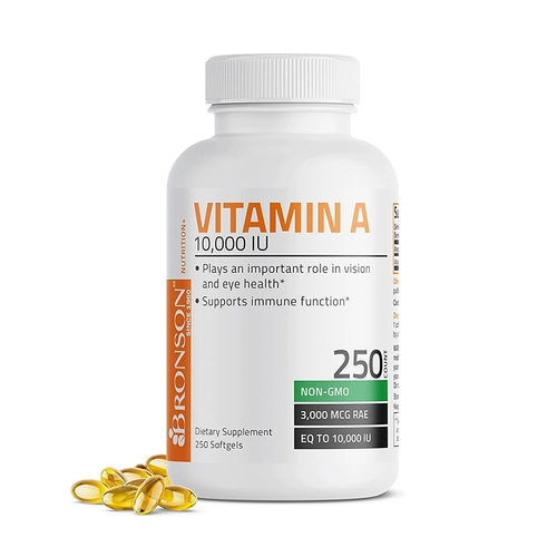Американская прямая почтовая рассылка Бронсон Витамин А 10000IU Здоровье глаз, иммунное здоровье мягкие капсулы VA