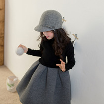 Korean version of autumn and winter girls hat woolen hat equestrian hat bow new wild personality tide