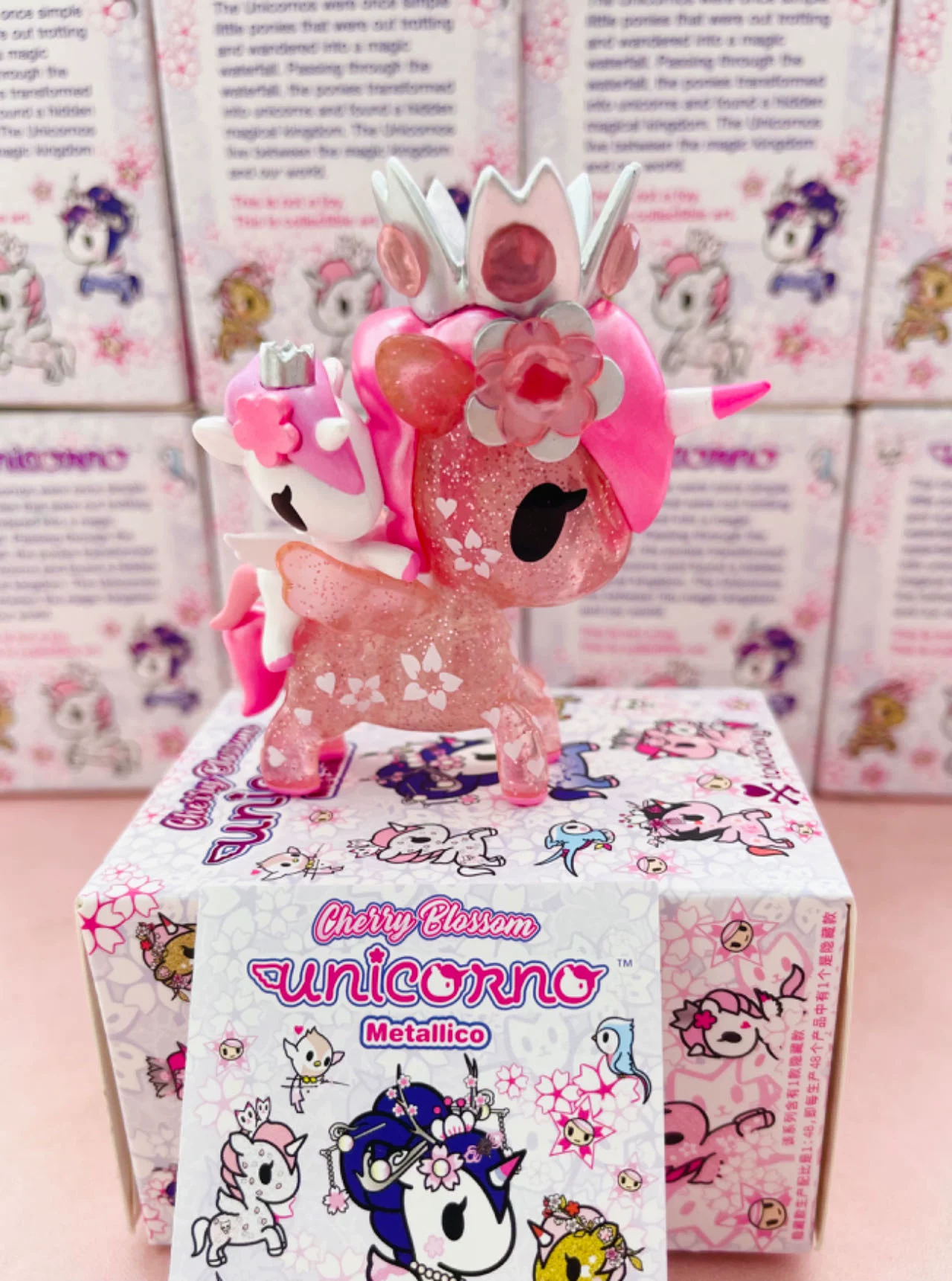 Tokidoki единорог-безумный зверь blind box вишнёвый цветок весна и Qingluo Sakura Золотая Sakura Princess Цветочная язык. Ясная Sakura